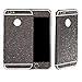 ABC(TM) Glittering Full Body Bling Glitter Plastic Back Film Sticker Case Cover For iPhone 6 4.7 (Black)