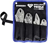 BRILLIANT TOOLS BT065004 Pinces de verrouillage / Jeu de pinces étaux, 4 pcs [Powered by KS TOOLS]