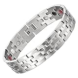 COOLSTEELANDBEYOND Exquisite Stainless Steel Mens Bracelet Silver Color, Free Link Removal Tool