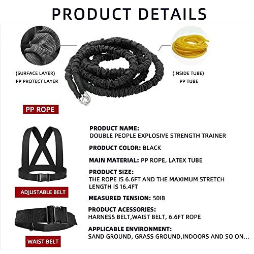 Resistance Explosive Training Rope Force Improve Power, Agility, Strength Track and Field Football Basketball Volleyball Multi-Directional Physical Equipment