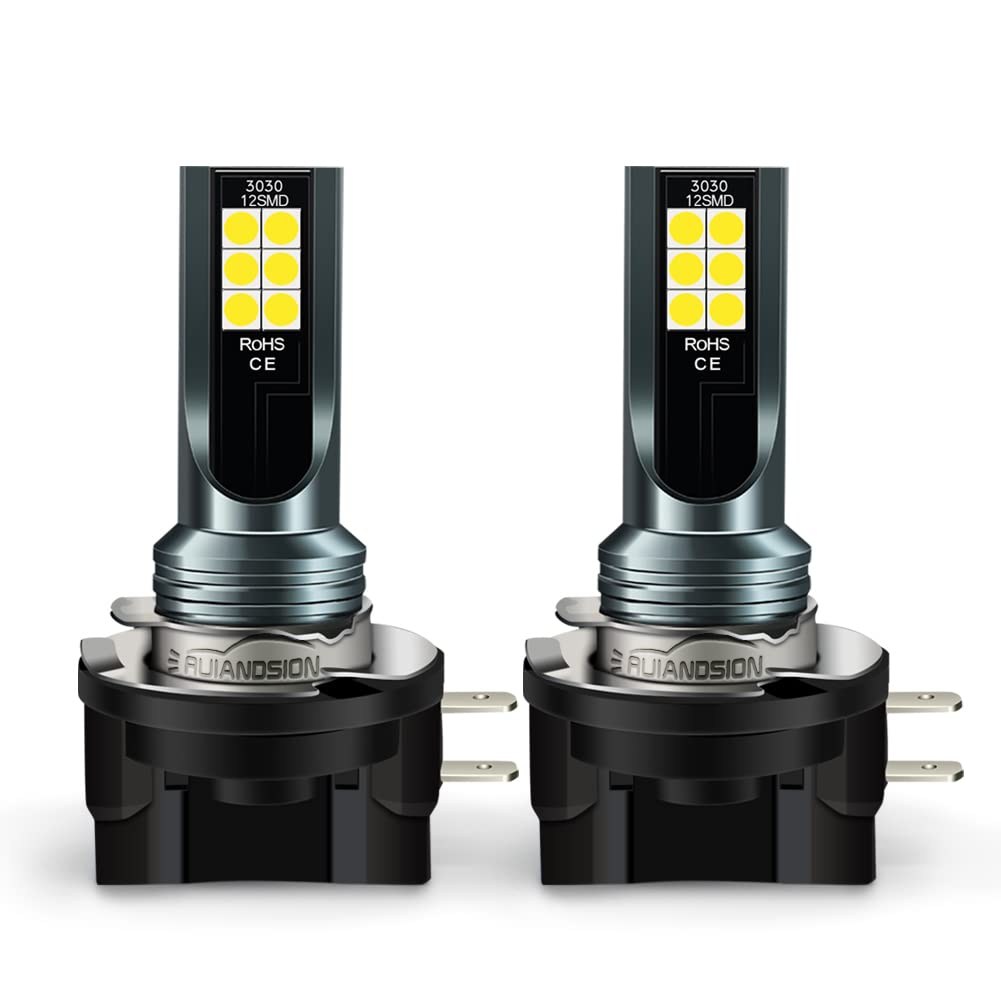 Ruiandsion H9B LED Luci Fendinebbia Bianche 10-30V Super Luminose 3030 12SMD Chipset Lampadine LED per Luci Fendinebbia Anteriori Auto DRL