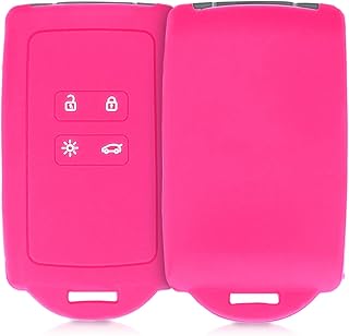 kwmobile Funda de Silicona Compatible con Renault Llave de Coche Smart Key - Carcasa Protectora para Llavero - Case Mando de Auto Rosa Fucsia