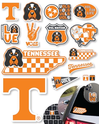 Image of Tennessee Vols Stickers Decals Gift Set UT Vols on Car Laptop Phone 14 Pcs