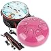 Tongue Drum 8 Notes 6 inches Musical Steel Drum Percussion Instrument with Drum Mallets Carry Bag Great Gift for Beginner Adult (pink)
