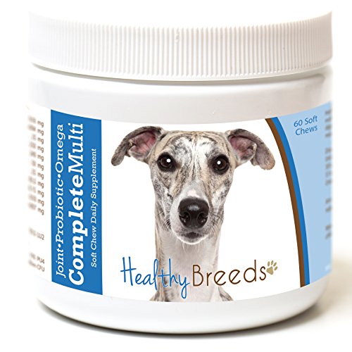 Healthy Breeds Whippet All in One Multivitamin - Complete with Probiotics, Glucosamine, Chondroitin...