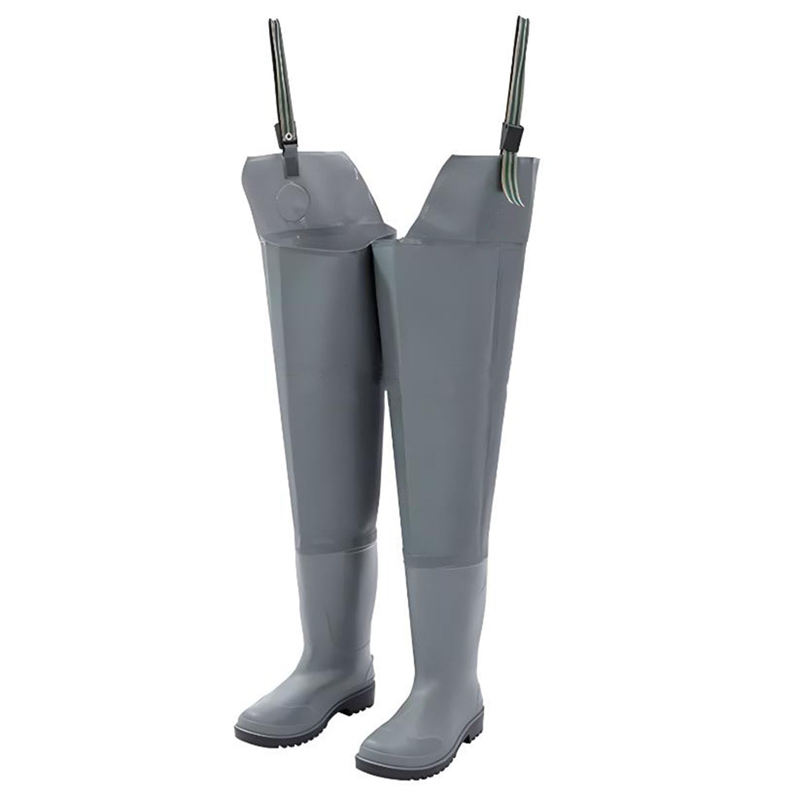 Waders Pesca Wader da Pesca per Uomo E Donna, 2 Strati di Nylon/PVC Impermeabili, Stivali da Pesca Alti 80 Cm, Facilmente Regolabili
