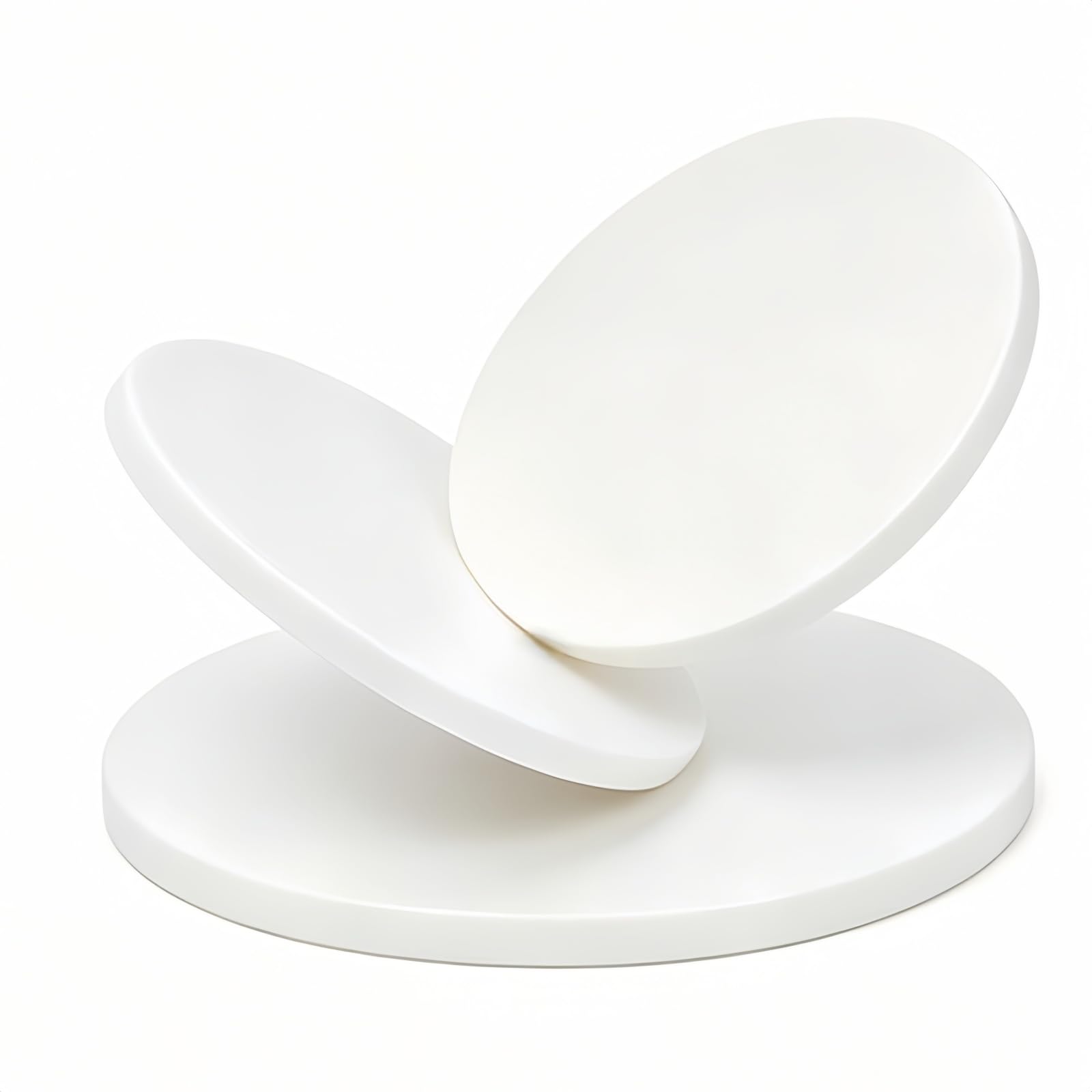 Purzen White ABS Plastic Round Plate with Smooth Matte Finish Drillable Paintable Compatible 30mm Dia. Circular Board for DIY Projects,1mm