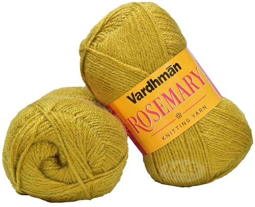 Image of M.G ENTERPRISE Rosemary Mustard 400 GMS Wool Ball Hand Knitting Wool /Art Craft Soft Fingering Crochet Hook Yarn, Needle Knitting Yarn Thread Dyed-GQ Art-FIE