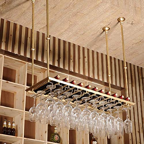 Étagère de bar suspendue au plafond pour verres et bouteilles de vin - 5