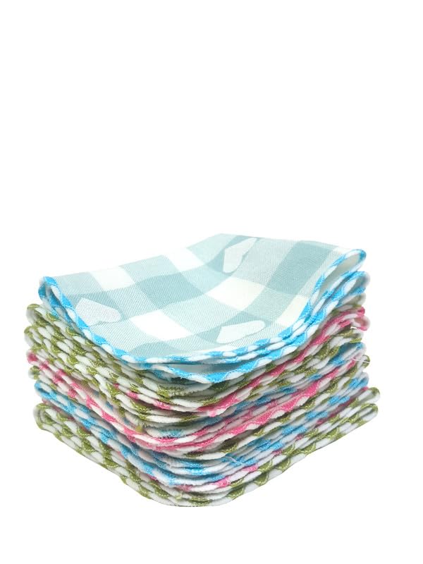 chacko Women Check Handkerchief - Cotton Hanky, Face TowelHanky for Kids Boys Girls for School ((Size 25x25 cm)-picture-18