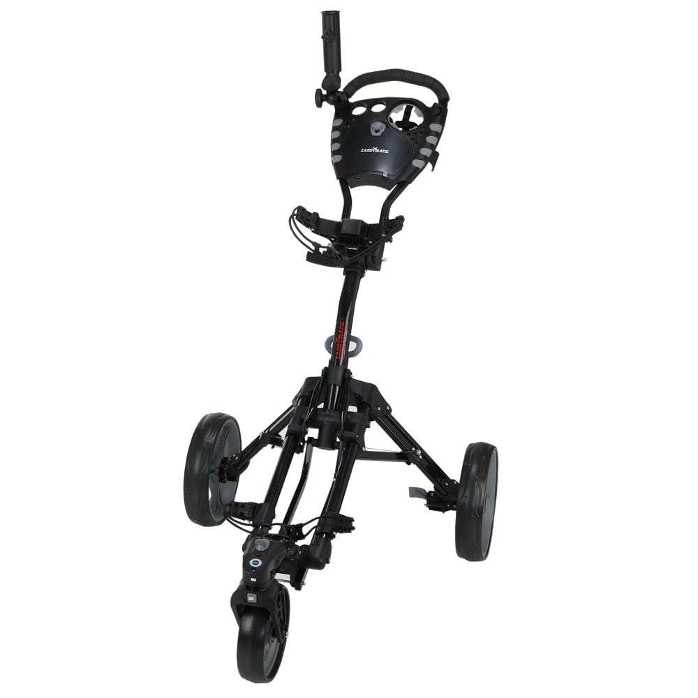 Golf 360° SWIVELEASE Carrito DE Golf Plegable DE 3 Ruedas con Rueda Delantera GIRATORIA, Negro/Gris