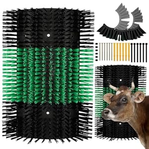Upgraded XL Livestock Scratching Brush with 12 Screws – Large Cattle and Horse Grooming Brush, Itch Relief for Horses, Goat, Cattle,Cow,Sheep, and Pig,Livestock Supplies