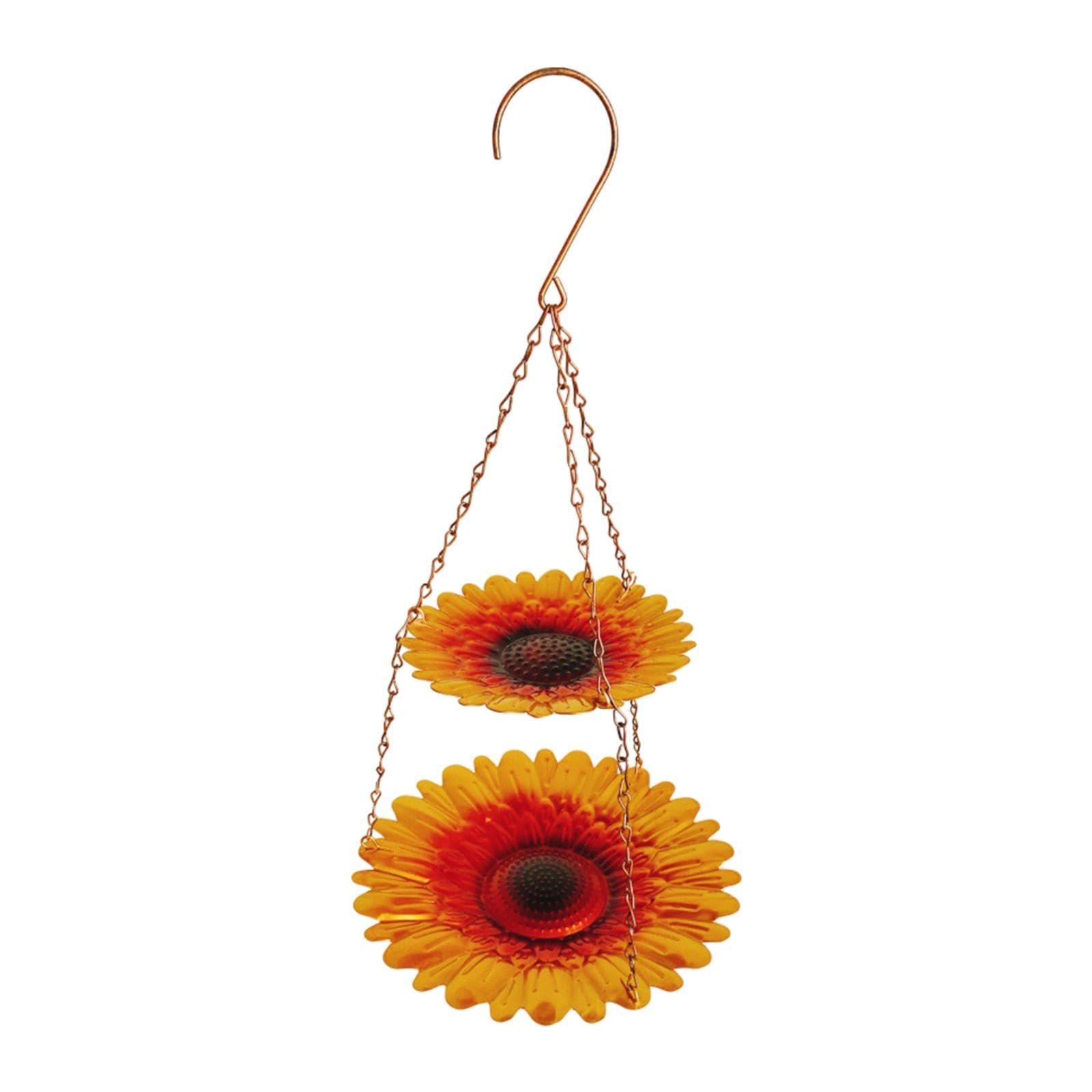 Mangeoire double couche haut de gamme en bol suspendu solide de jardin