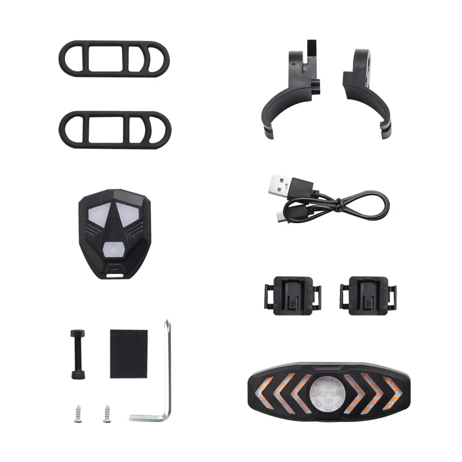 Lámpara de señal de Giro Compatible con Xiaomi M365 Pro 1S Pro2 Compatible con MI3 Scooter eléctrico Luz Trasera USB Recargable Accesorios de luz inalámbricos Inteligentes(Color:Style 2)