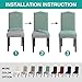 Turquoize Chair Covers for Dining Room Dining Chair Covers Set of 2 Stretch Green Dining Chair Slipcover Parsons Chair Covers Removable Chair Protector Covers for Hotel, Ceremony (2, Dark Cyan)