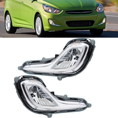 For Hyundai Accent 2012 2013 2014 2015 2016 Front Left Right Bumper Fog Light La - Foto 6