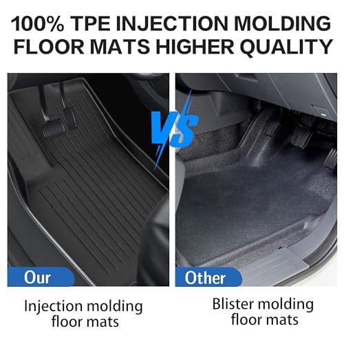 Weize TEM-1563 Floor Mats For Tesla Model 3 5-Seat 2021-2023 2022 All Weather Tpe Cargo Liner Floor Mats And Cargo Trunk Mats Accessories thumb #8