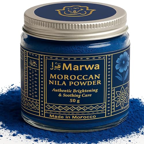 Moroccan Nila Powder 1.7 oz Loose Blue Hammam DIY Face & Body Masks