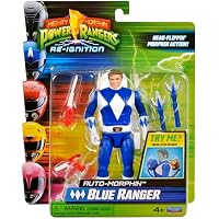 Power Rangers Mighty Morphin Auto-Morphin Blue Ranger Figura de