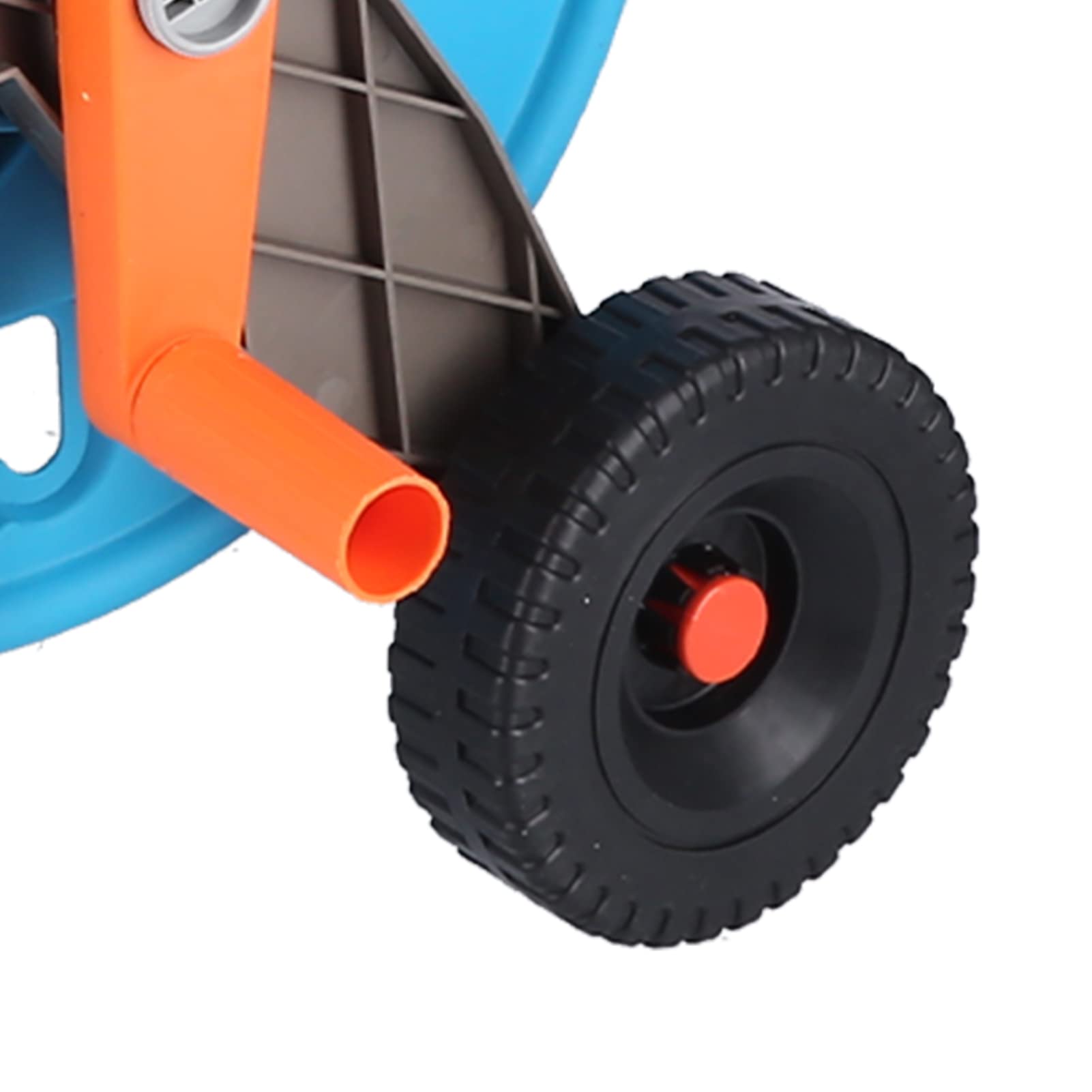 Carrello per tubi da giardino | Spinta a mano portatile a scomparsa per pulire il tuo giardino | Capacità di 80 m per cortile/prato/irrigazione |Telaio in alluminio stabile Supporto per manovella