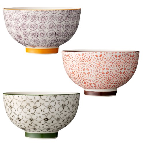 Bloomingville Schalen-Set"Isabella" / handmade / 3-farbig sortiert / 3er Set / 11 x 6,5 cm hoch