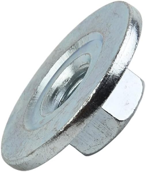 Quick Change Locking Flange Nut Angle Grinder, Hexagon Quick Release Disc Changer Compatible with 125/150/180/230mm Grinders, Tool Accessory in Silver