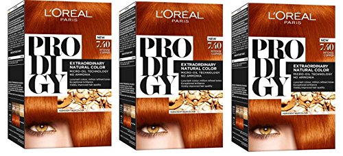 Loreal Paris Prodigy Extraordinario Natural Color 740 Cobre Intenso 3x Tinte Importante Stock No Se Proporcionan Instrucciones En Inglés