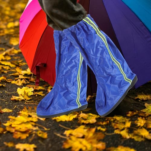Cubiertas impermeables para calzado Happyyami, 1 par, para hombre y mujer, resistentes al desgaste, para días lluviosos y actividades al aire libre miniatura 7