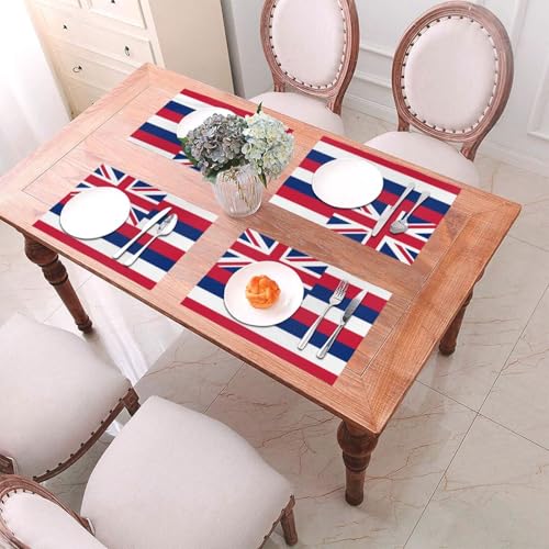 Set de table hawaïen tissé imprimé rectangle pour repas de fête et hôtel - 7