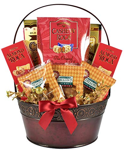 Gift Basket Village The Classy Gourmet Gift Basket in Burgundy Planter with Southern Style Pecan Pralines and Variety of Specialty Cookies and Gourmet Coffee Gift Basket Village The Classy Gourmet Gift Basket in Burgundy Planter with Southern Style Pecan Pralines and Variety of Specialty Cookies and Gourmet Coffee