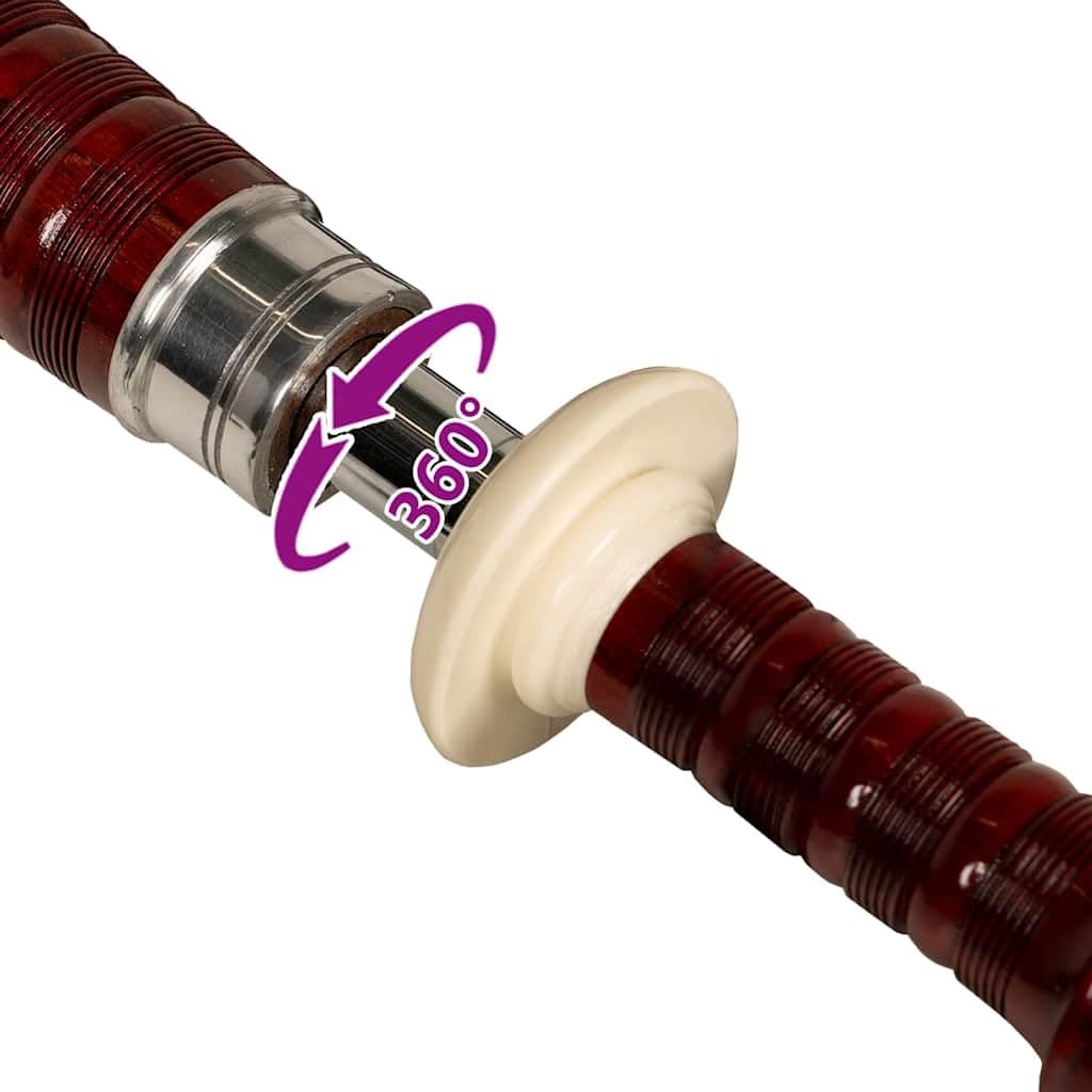 Schottischer Dudelsack Great Highland Bagpipe mit grünem Black Watch Tartan Bezug, Synthetik-Sack und Holzpfeifen