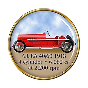 Giftshop Uk Alfa 40/60 1913 Auto Anstecker Rot