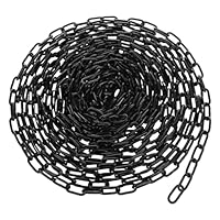 VIDETOL 10m Stahlkette aus Kohlenstoffstahl, 3mm Starke Stahlkette, Schwarz Gliederkette für Hundekette, Lampenkette, Absperrketten