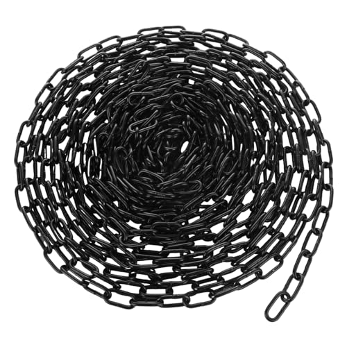 VIDETOL Chaine Acier au Carbone, 10m x 3 mm Chainette Metal, Noir Starke de Chaîne pour Plantes Suspendues, Corde à Linge, Antivol de Vélo