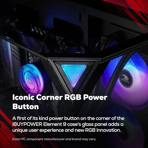 Image of iBUYPOWER Element Gaming PC Desktop Computer AMD Ryzen 7 7800X3D CPU, AMD Radeon RX 9070XT 16GB GPU, 32GB DDR5 RGB 5200MHz RAM, 1TB NVMe SSD, Windows 11 Home, Gamer Keyboard and Mouse - EBA7R97XT01