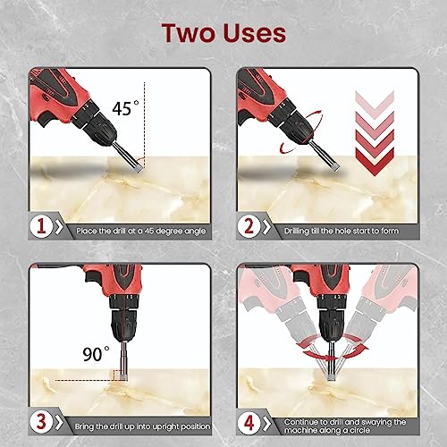Image of Serplex Engraving Pen Precision Edge Trimming with Comfortable Secure Grip, Durable Adjustable Design, Ideal for Crafting and DIY, Includes Dry Diamond Drill Bits Set