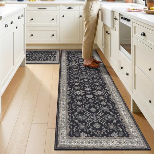 Ileading �L�b�`�����O 2���Z�b�g ����~�� �􂦂� �L�b�`���}�b�g ���p ���B���e�[�W ����h�~ �t���A�}�b�g �����i�[ �L�b�`�� �V���N �����h���[ �L���p �u���b�N 61.0 cmx91.4 cm + 61.0 cmx182.9 cm