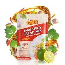 Tasteek Thai Spicy Salad Mix Seasoning Powder Authentic Yum Salad Flavor All Natural No MSG No Additives Low Sodium 1.2oz 35g Quick Easy Prep