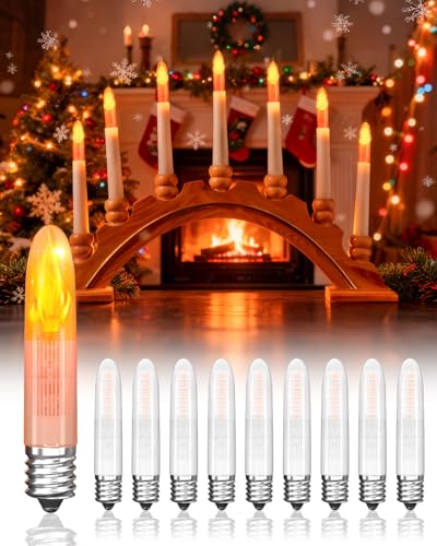 10 Stück E10 LED Glühbirne AC 15V-55V, 0.2W E10 LED Kerzen...