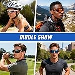 XVXV Polarized Sports Sunglasses for Men - UV Protection Half Frame Sun Glasses for Running Fishing - Image 2