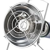 Tragbarer Gasheizstrahler Outdoor Wärmer mit Propan oder Butan für Camping und Zeltheizung, Edelstahl und Eisenplattierung, 1,0 kW hohe Ausgangsleistung, effizient