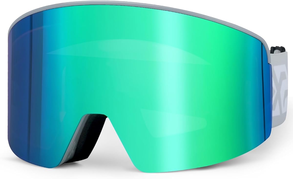 EXP VISION Ski/Snowboard Goggles, Magnetic Lens Snow Goggles with Anti-Fog & UV400 Protection for Men & Women