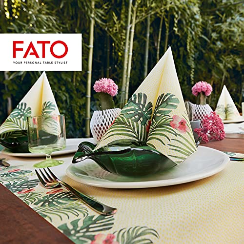 Fato Table Runner, Modern, Tropical Design, Green, Airlaid, 0.4 x 24 m, Pack of 20, 40 cm x 120 cm - Image 3