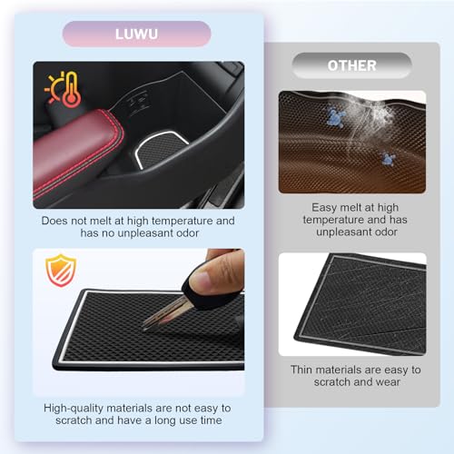 LUWU Accesorios para 2026 Toyota GR86 y Subaru BRZ - Tapetes Antideslizantes para Portavasos - Juego 6 Piezas miniatura 7
