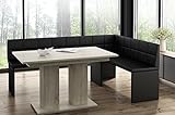 Die Esszimmerbank ist super stabil und ist durch die drei Füße Standfest und wackelt nicht. Die Eckbank ist super für kleine Küchen und Esszimmer geeignet und bietet eine optimale Raumnutzung. Diese Eckbank ist auch für Ihren Wintergarten geeignet.