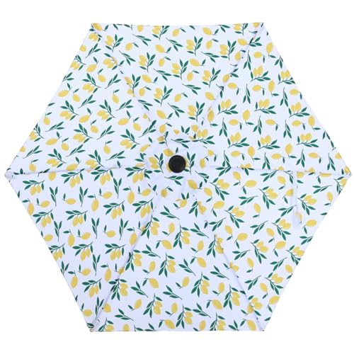 Image of MASTERCANOPY Patio Umbrella 7.5 ft Replacement Canopy for 6 Ribs-Yellow Lemon Canopy Only