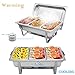 ROVSUN Gold Chafing Dishes for Buffet, 9QT Chafing Dish Buffet Set with Glass Lid, Stainless Steel Buffet Servers and Warmers with Folding Frame & 3 1/3 Size Pan for Parties Weddings Catering Events