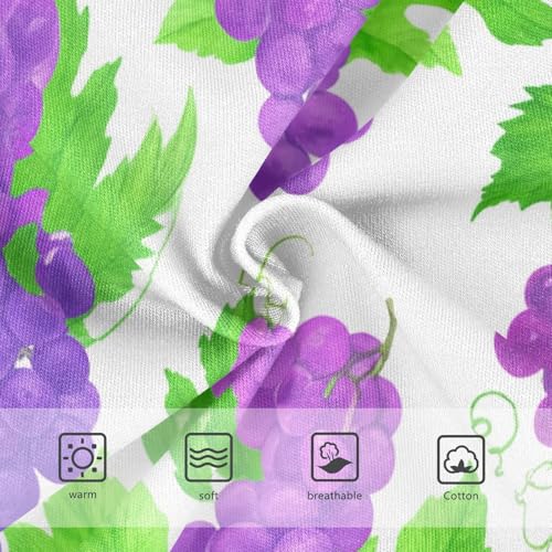 Girls Underwear Toddler 2t Cotton Panties Little Girl Bright Undies Kids Briefs Purple Grape Green Leaves White3