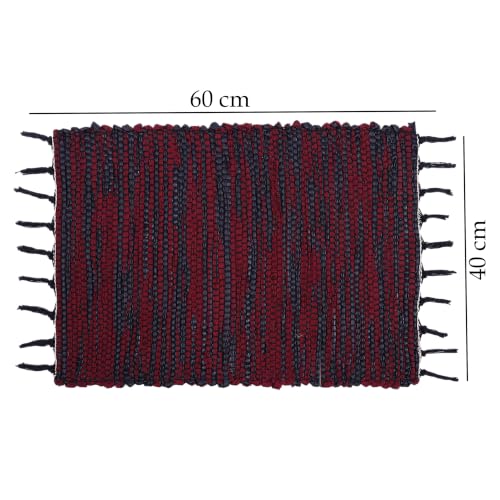 Image of THE HOME TALK Door Mat Set of 3 | Anti-Skid Cotton Blend Kitchen Rugs | 40 x 60 cm | Multi Color Mix & Match Design | Washable Floor Mats for Kitchen, Bathroom, Entrance & Home Decor