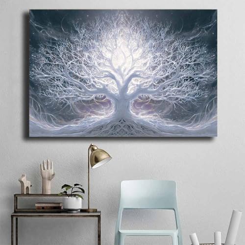 Tableau mural arbre ou fleurissent les esprits deco poétique maison - 4